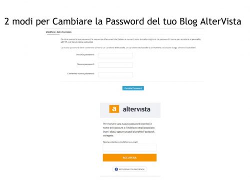 Come cambiare password al blog